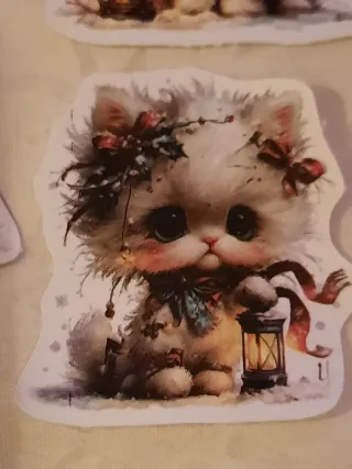 10 Autocolantes Gatinhos e Cães Fofos