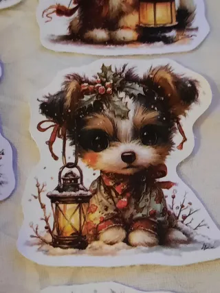 10 Autocolantes Gatinhos e Cães Fofos