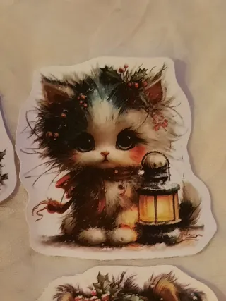 10 Autocolantes Gatinhos e Cães Fofos