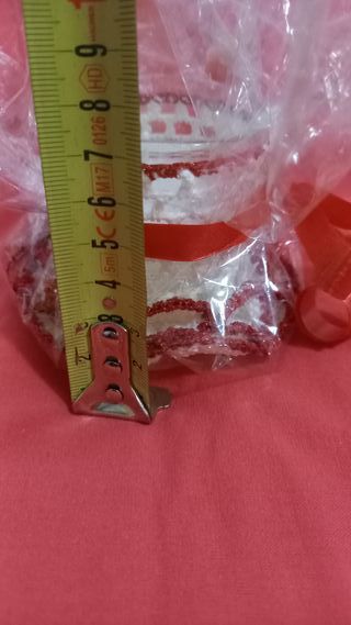 Portacandele in vetro con ricamo