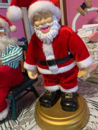 2 Papá Noel Adornos Navideños van con pilas y con