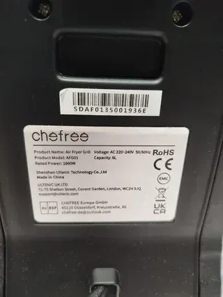 Freidora sin aceite CHEFREE