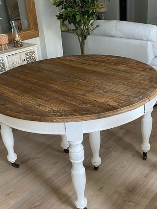 Mesa de comedor de madera extensible