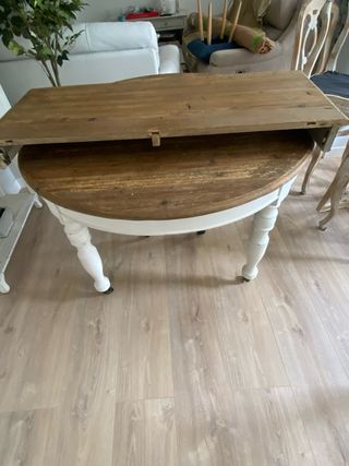 Mesa de comedor de madera extensible