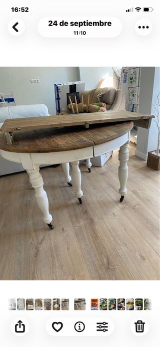 Mesa de comedor de madera extensible