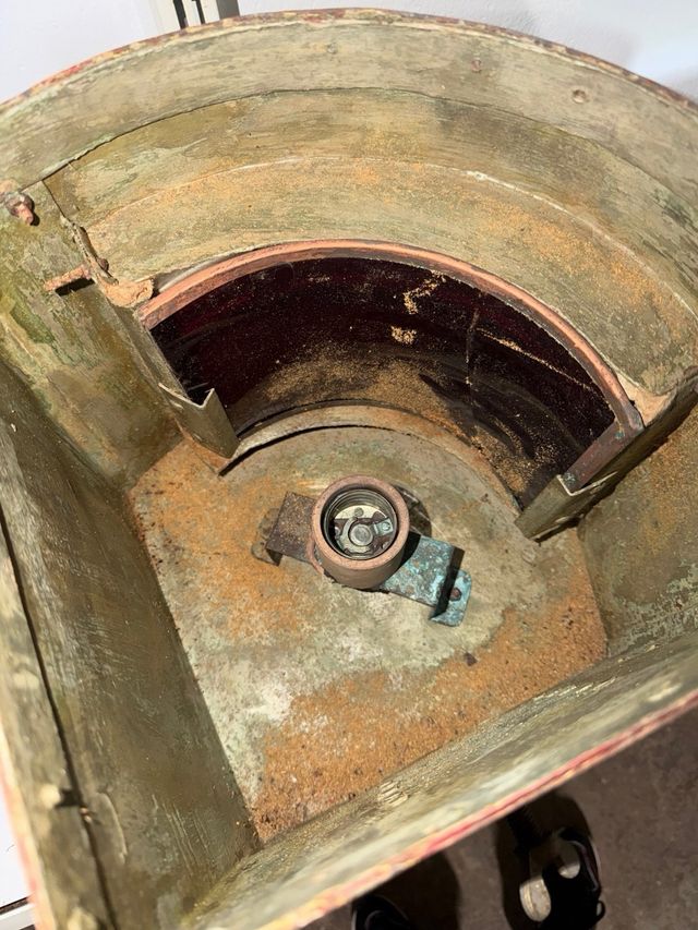 Farol náutico cobre antiguo Fresnel