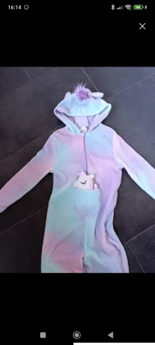 Pijama unicornio niña T. 8-10