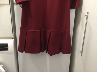 Vestido granate XL con cremallera