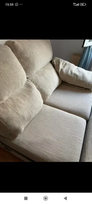 Sofá chesterfield beige 80€