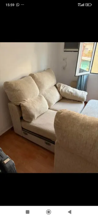 Sofá chesterfield beige 80€