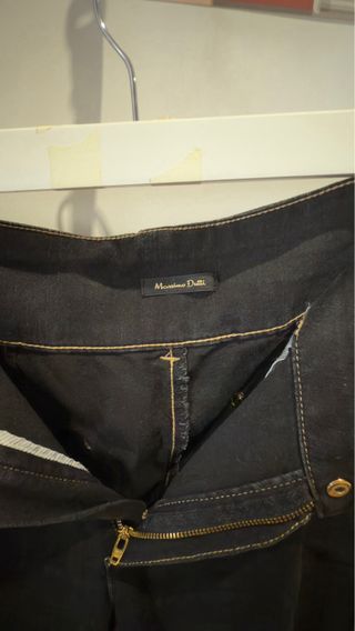 Vaqueros culotte negros Massimo Dutti