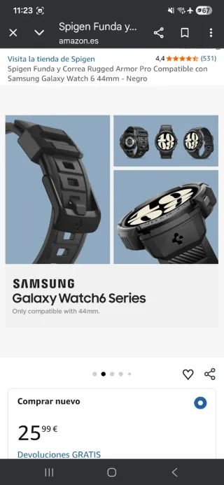 Funda y Correa Spigen Galaxy Watch 6 44mm