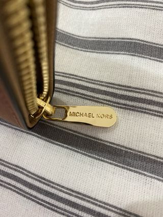 Portafoglio Michael Kors Marrone e Oro