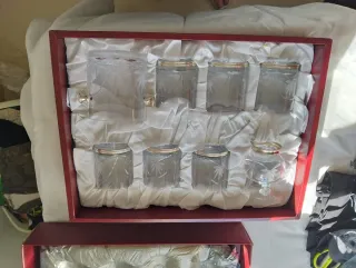 Set di bicchieri in cristallo Bohemia Argento