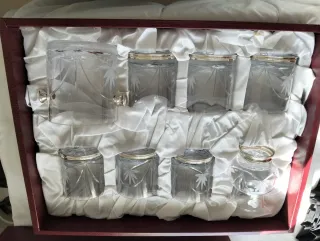 Set di bicchieri in cristallo Bohemia Argento