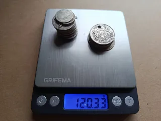 Lote 120g Plata Monedas Colección