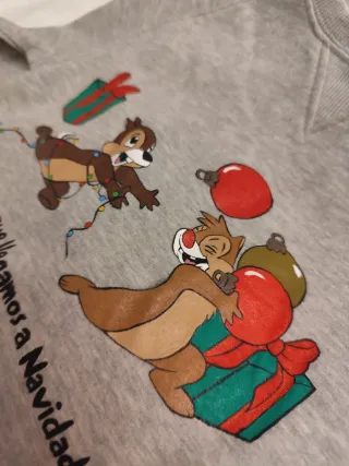 Sudadera Chip y Chop Navidad Pintada a Mano