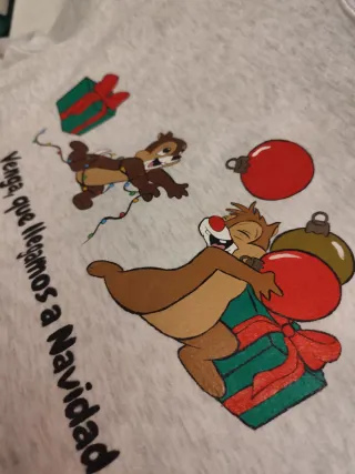 Sudadera Chip y Chop Navidad Pintada a Mano