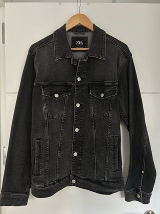 Chaqueta Zara Denim Gris Talla M