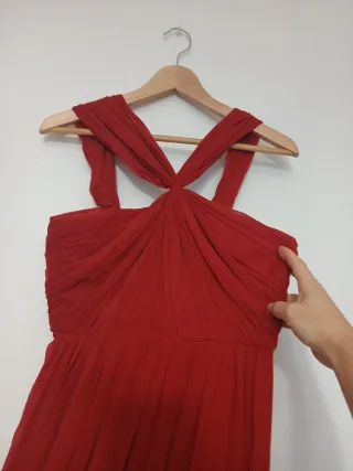 Vestido largo de fiesta rojo