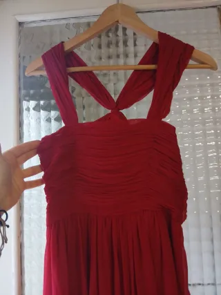 Vestido largo de fiesta rojo