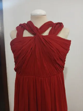 Vestido largo de fiesta rojo