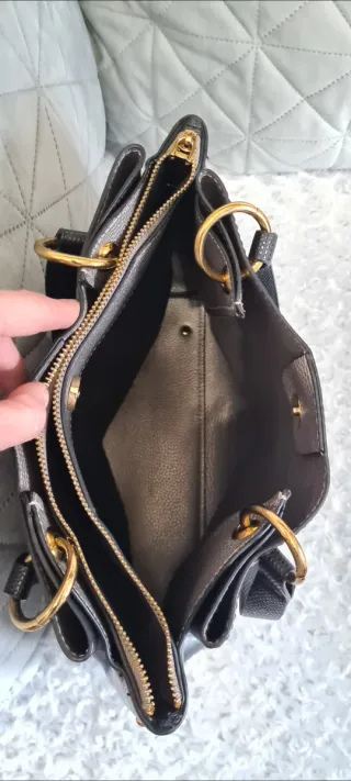 Bolso Parfois Negro y Plata Nuevo