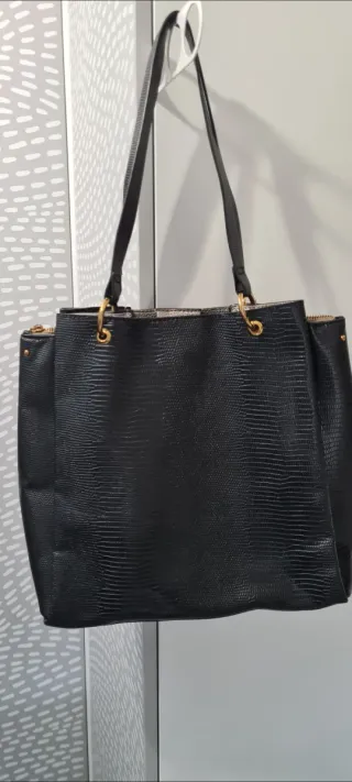 Bolso Parfois Negro y Plata Nuevo