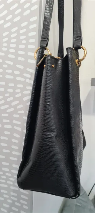 Bolso Parfois Negro y Plata Nuevo
