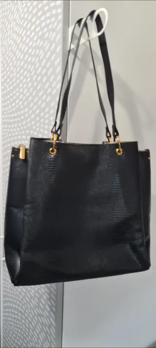 Bolso Parfois Negro y Plata Nuevo