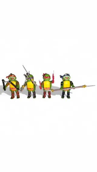 Conjunto 4 Figuras Tortugas Ninja
