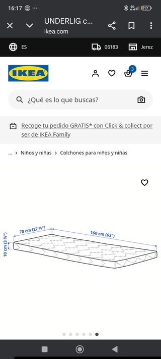 Cama infantil IKEA KRITTER blanca