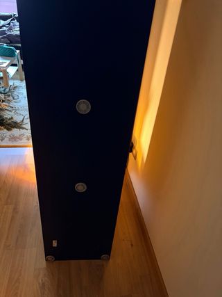 Mueble TV Skrubvi Ikea Madera y Azul