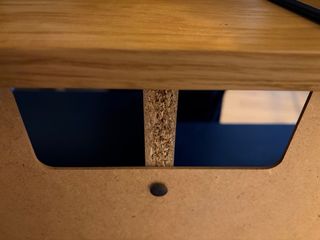 Mueble TV Skrubvi Ikea Madera y Azul