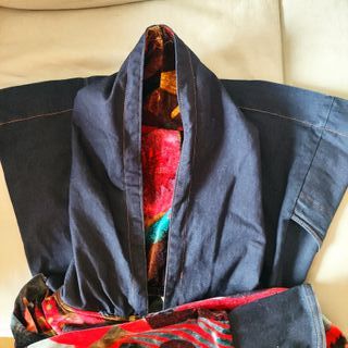 Chaqueta Jeans y Plush Diseño Independiente