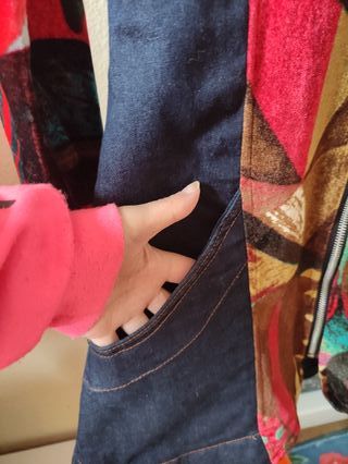 Chaqueta Jeans y Plush Diseño Independiente