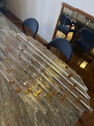 Lámpara Techo Cristal Murano Vintage Años 60