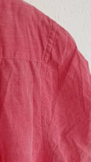 Camisa Unit Lino Manga Corta Rosa