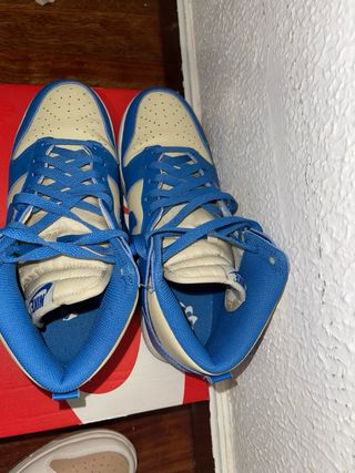 Zapatillas Nike Dunk High Beige y Azul