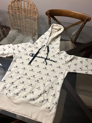 Sudadera Champion Blanca Estampada