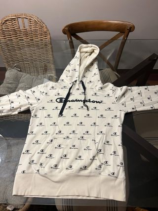 Sudadera Champion Blanca Estampada