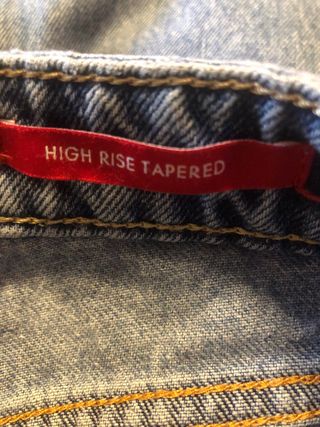 Jeans Guess vita alta tapered blu