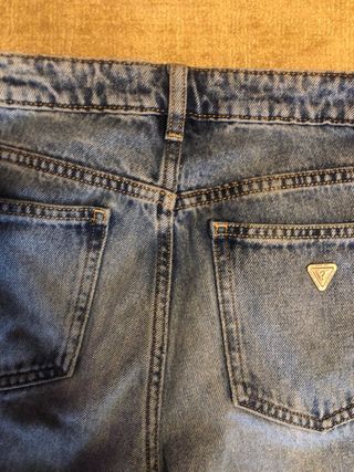 Jeans Guess vita alta tapered blu