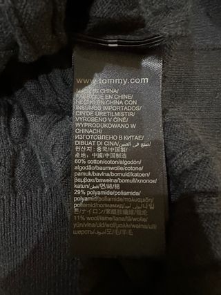 Jersey Tommy Hilfiger Trenzado Azul Marino