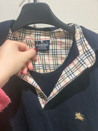 Polo Burberry Blu 100% cotone