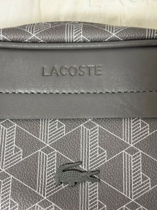 Riñonera Lacoste Gris y Blanca