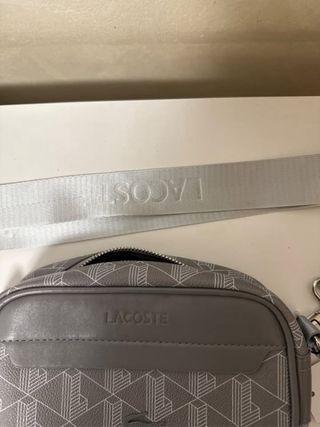 Riñonera Lacoste Gris y Blanca