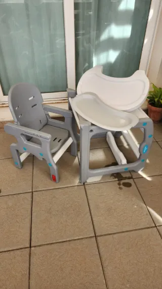 Trona convertible Baby Design gris