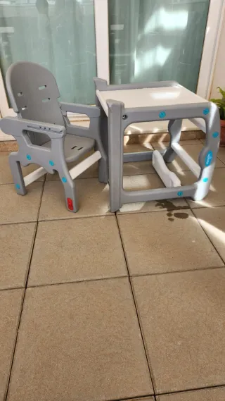 Trona convertible Baby Design gris