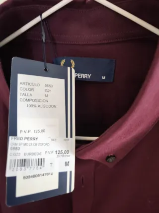 Camisa Fred Perry Morada Talla M
